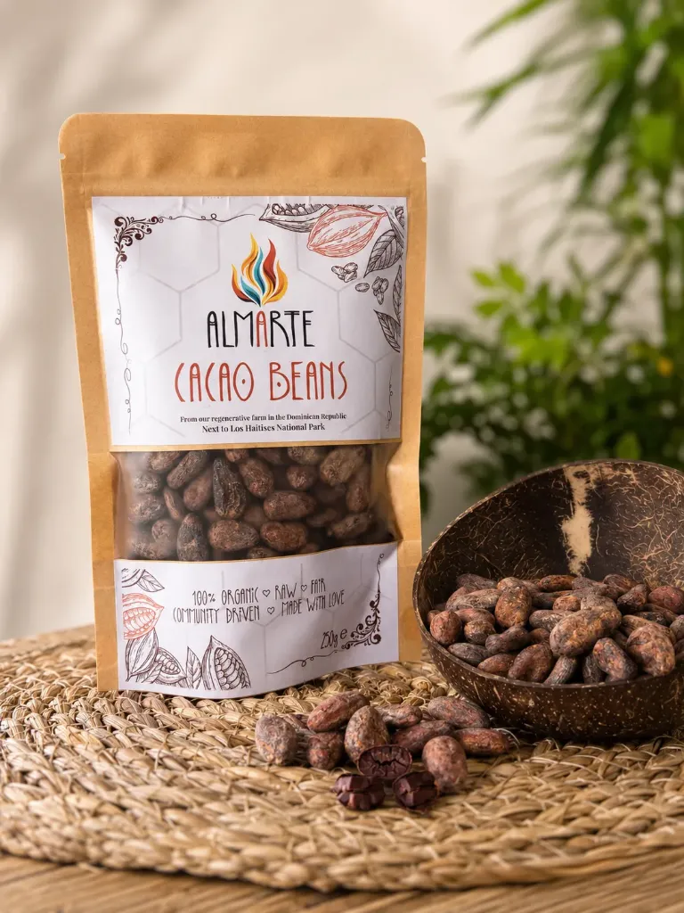 Granos de Cacao Crudo Orgánico Almarte – 250g