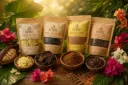 Set de Degustación de Cacao Ceremonial – Pasta, Nibs, Polvo y Manteca (250g Cada uno)