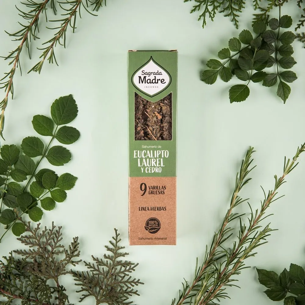 Incienso Herbal de Eucalipto, Laurel y Cedro - Sagrada Madre