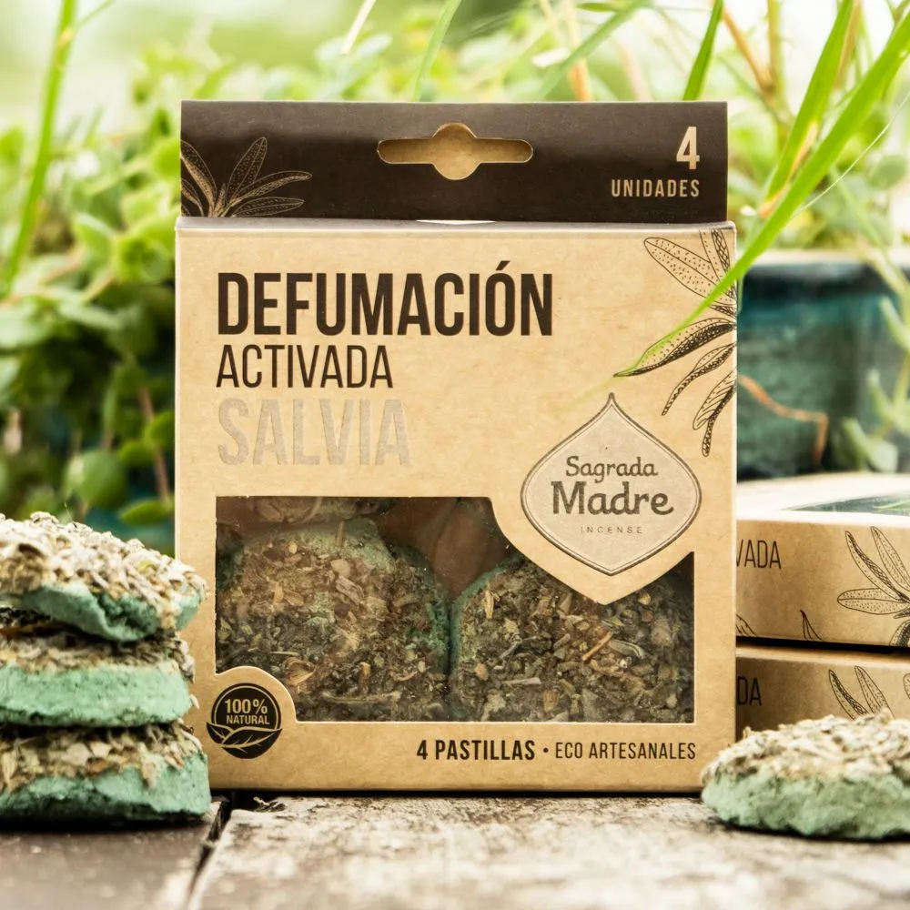 Tableta de Hierbas para Ahumar con Salvia - Sagrada Madre